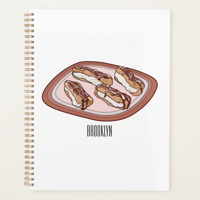 Agenda Ilustracion de personalizado eclair de chocolate (Anverso)