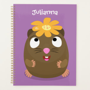 Agenda Ilustracion de personalizado feliz de conejillo de