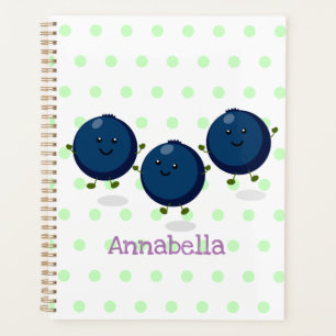 Agenda Ilustracion de personalizado morado de arándanos a
