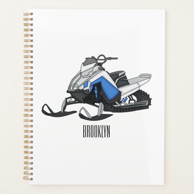 Agenda Ilustracion de personalizado para motos de nieve (Anverso)