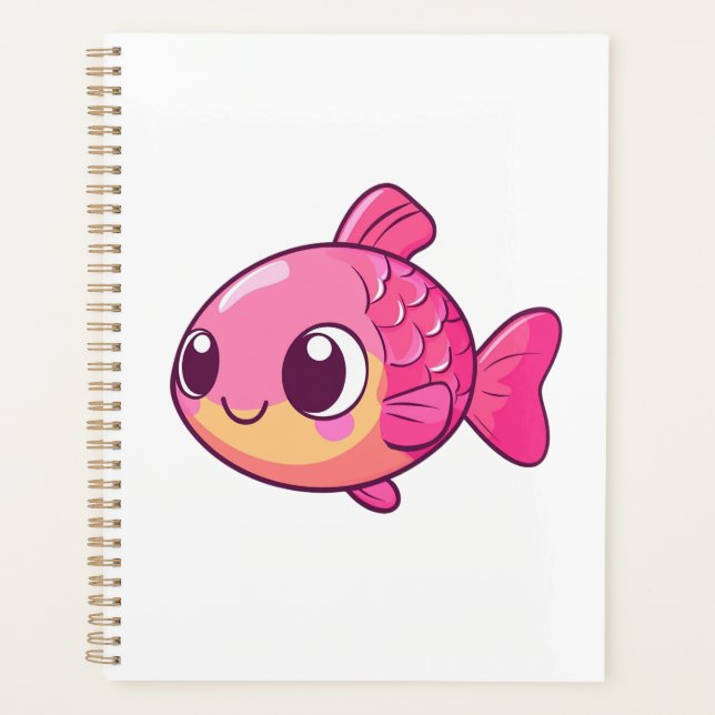 Agenda ilustracion de pescado personalizado (Anverso)