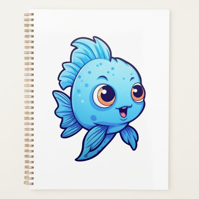 Agenda Ilustración de pez de dibujos animados (Anverso)