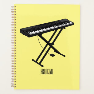 Agenda Ilustracion de piano personalizado de teclado