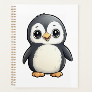 Agenda ilustracion de pingüino personalizado
