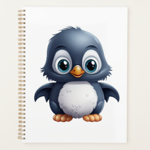 Agenda ilustracion de pingüino personalizado