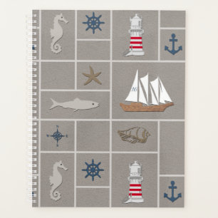 Agenda Ilustracion de temática náutica
