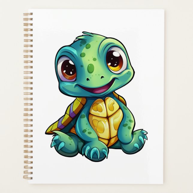Agenda ilustracion de tortuga personalizado (Anverso)