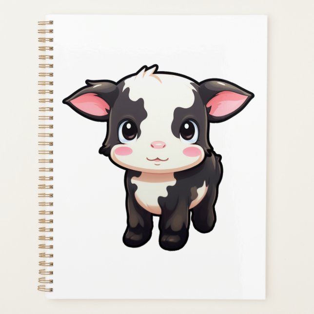 Agenda ilustracion de vaca personalizado (Anverso)