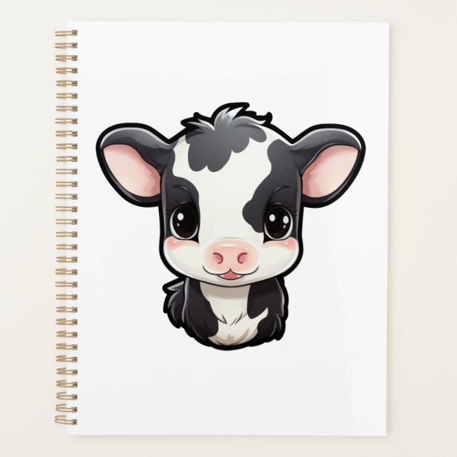 Agenda ilustracion de vaca personalizado (Anverso)