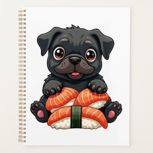Agenda Ilustración de vector de dibujos animados de sushi