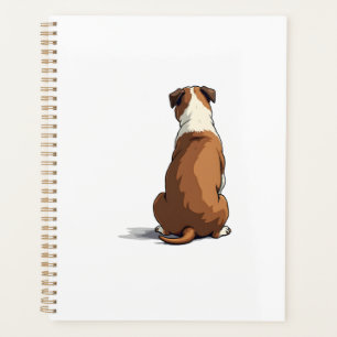 Agenda Ilustración de vista trasera de Bulldog vintage Am