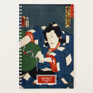 Agenda Ilustración del actor Ukiyo-e Toyohara Kunichika