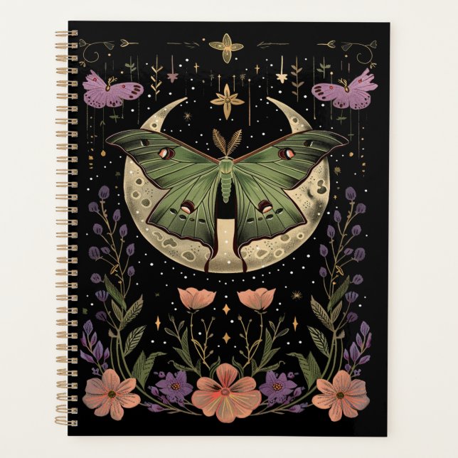 Agenda Ilustracion del cielo nocturno gótico (Anverso)