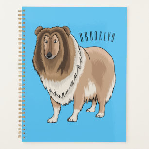 Agenda Ilustracion del personalizado del perro del collie