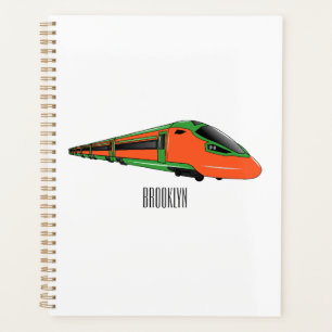 Agenda Ilustracion del personalizado del tren de bala