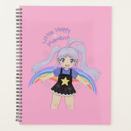 Agenda Ilustración Dibujada a Mano de Niña Feliz – Pequeñ