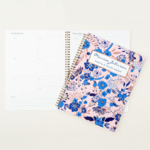 Agenda Ilustracion floral rosa de Azure Blue Rubor