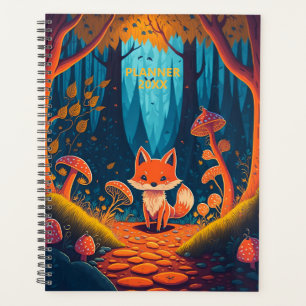 Agenda Ilustracion Forestal Animal Fox Fantasy 2026 anual