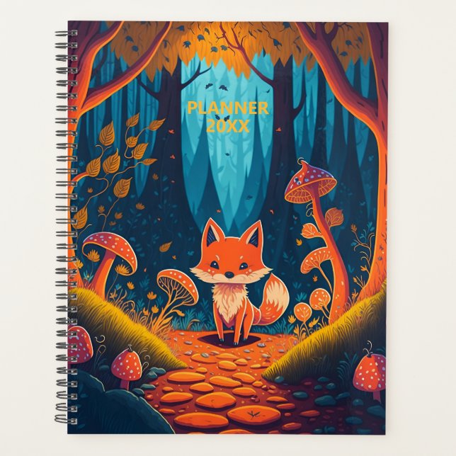 Agenda Ilustracion Forestal Animal Fox Fantasy 2026 anual (Anverso)