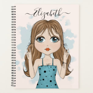 Agenda Ilustracion gráfico de paz Chica lindo