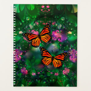 Agenda Ilustracion Jardín de Mariposa Monarch