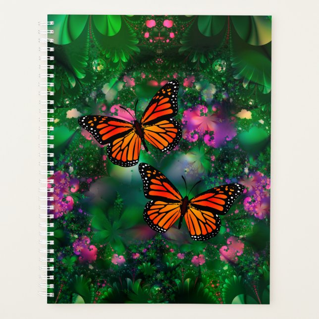 Agenda Ilustracion Jardín de Mariposa Monarch (Anverso)