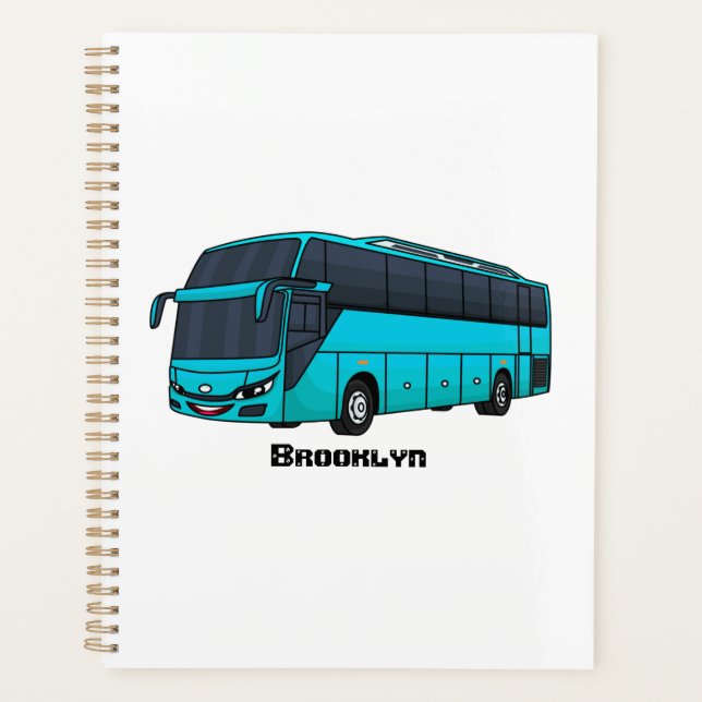 Agenda Ilustracion moderno de personalizado de autobús de (Anverso)