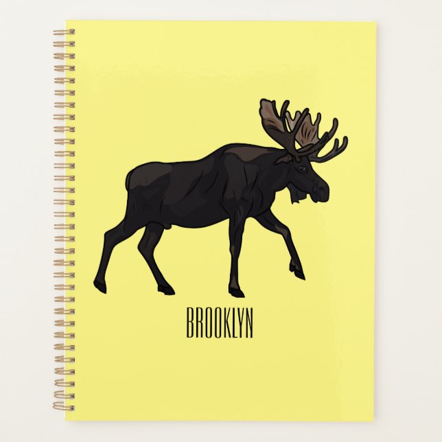 Agenda Ilustracion Moose personalizado (Anverso)