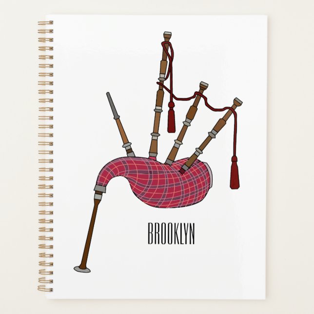Agenda Ilustracion personalizado Bagpipes (Anverso)