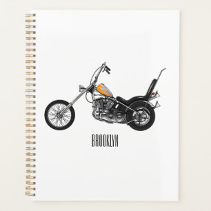 Agenda Ilustracion personalizado Chopper Motorcycle 1950