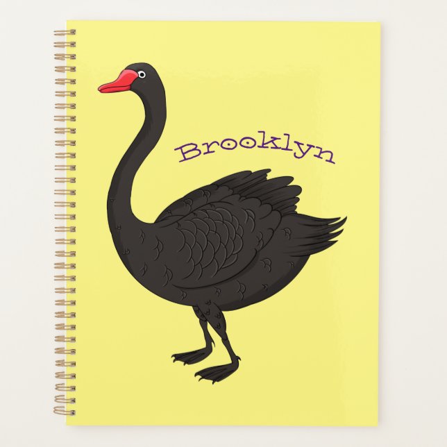 Agenda Ilustracion personalizado cisne negro (Anverso)