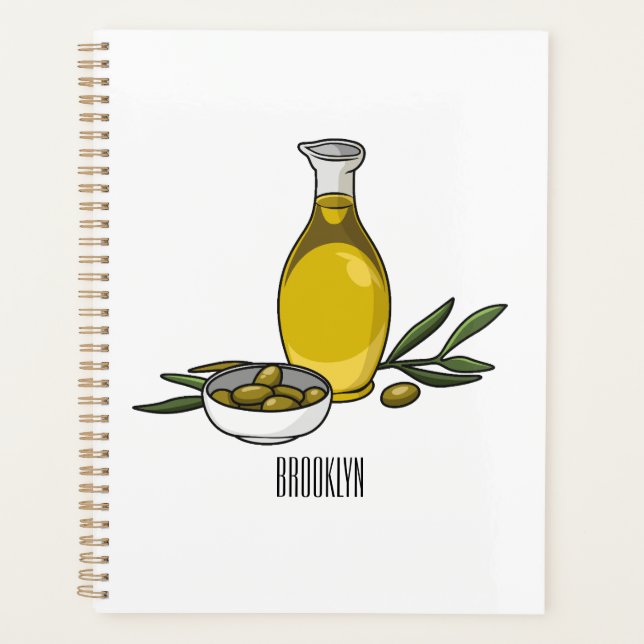 Agenda Ilustracion personalizado de aceite de oliva (Anverso)