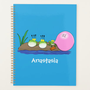 Agenda Ilustracion personalizado de bblegum de ranas grac