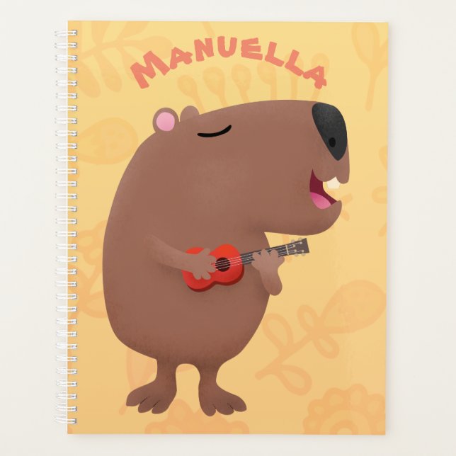 Agenda Ilustracion personalizado de capybara ukulele cant (Anverso)