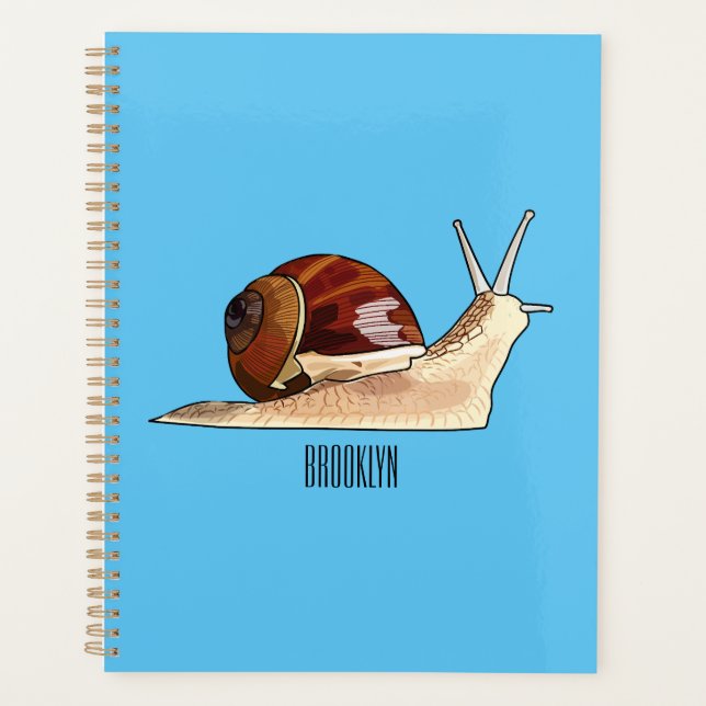 Agenda Ilustracion personalizado de caracoles (Anverso)