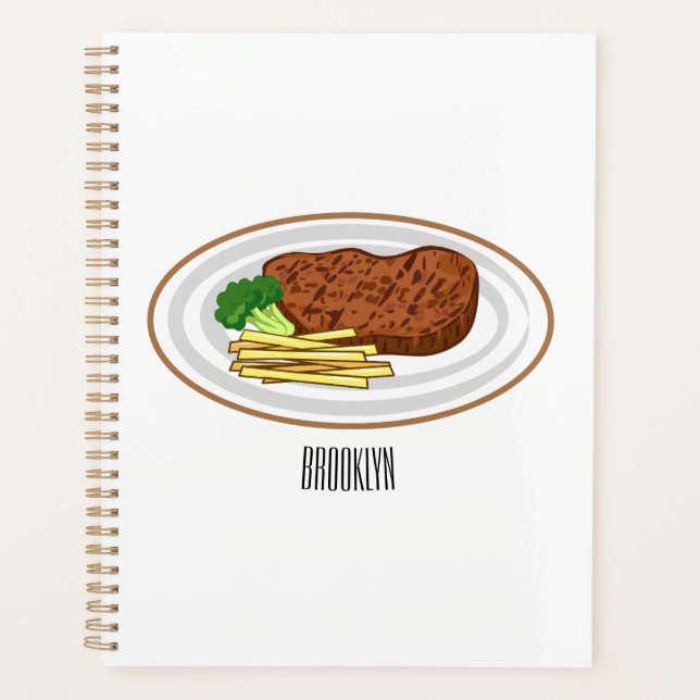Agenda Ilustracion personalizado de carne (Anverso)