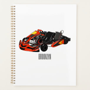 Agenda Ilustracion personalizado de carreras de Kart
