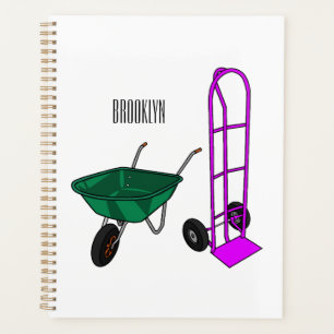 Agenda Ilustracion personalizado de carretillas y carrito