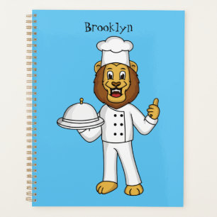 Agenda Ilustracion personalizado de chef de un bonito leó