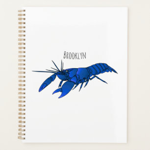 Agenda Ilustracion personalizado de cigalas de marrón azu