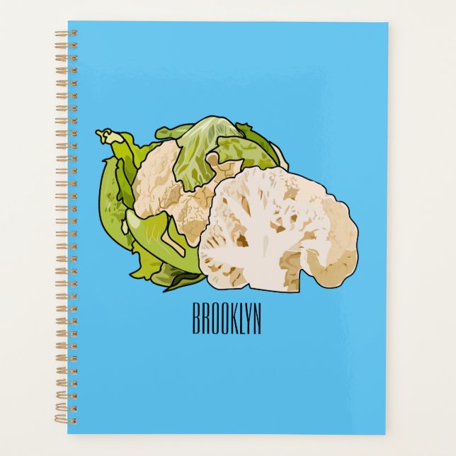 Agenda Ilustracion personalizado de coliflor (Anverso)