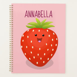 Agenda Ilustracion personalizado de fresa cute kawaii