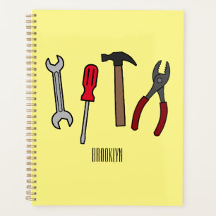 Agenda Ilustracion personalizado de herramientas de carpi