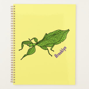 Agenda Ilustracion personalizado de insectos de hoja verd