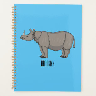 Agenda Ilustracion personalizado de Javan rhinoceros