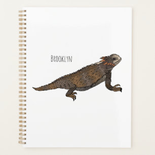 Agenda Ilustracion personalizado de lagarto de cuerno de