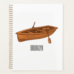 Agenda Ilustracion personalizado de lancha dorada