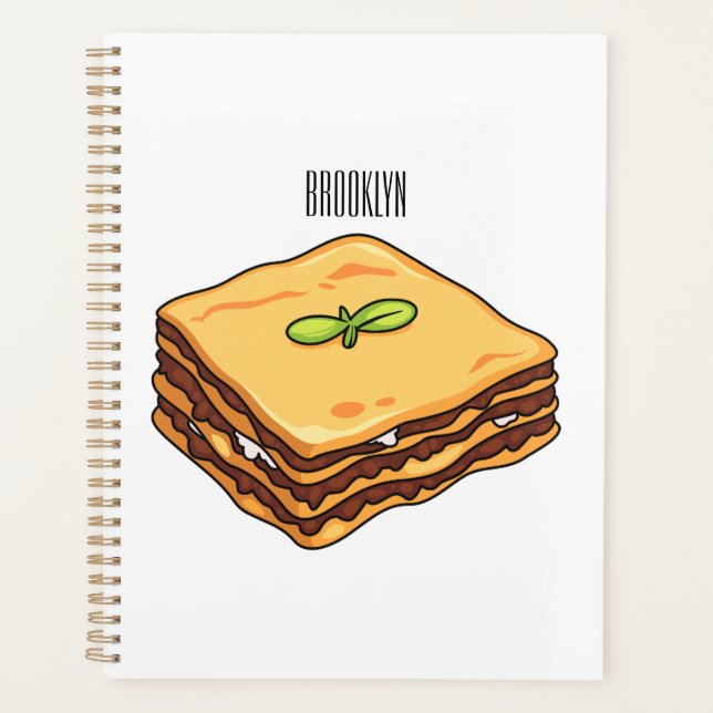 Agenda Ilustracion personalizado de Lasagna (Anverso)