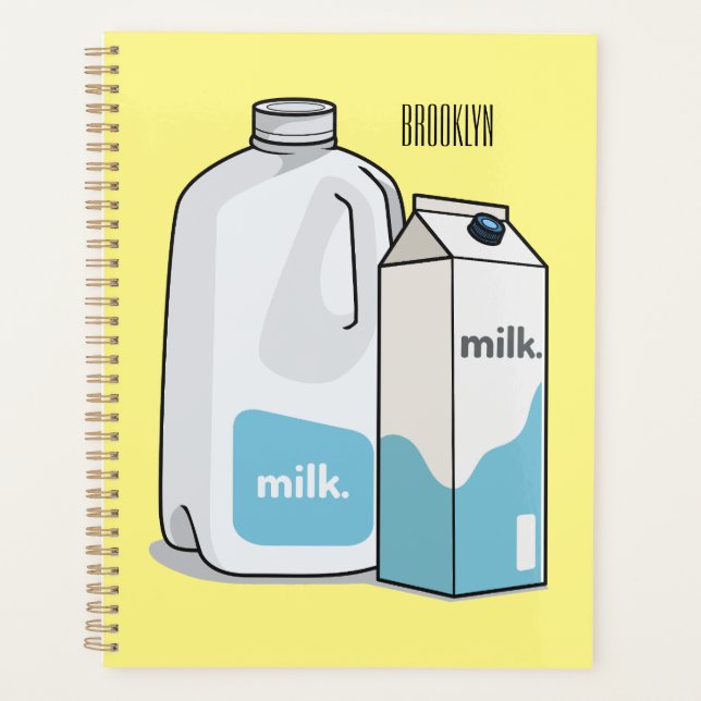 Agenda Ilustracion personalizado de leche (Anverso)