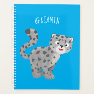 Agenda Ilustracion personalizado de leopardo de las nieve